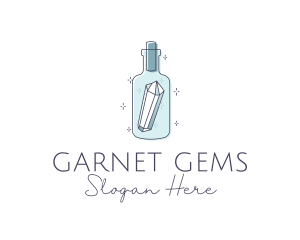 Crystal Gem Bottle logo design