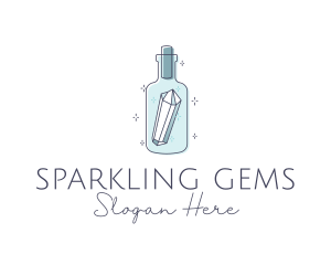 Crystal Gem Bottle logo design