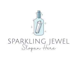 Crystal Gem Bottle logo design