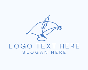 Pen - Scroll Publishing Author logo design