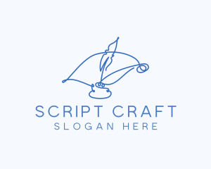 Screenwriter - Scroll Publishing Author logo design