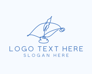 Screenwriter - Scroll Publishing Author logo design