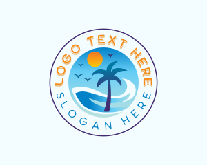 Beach - Tour Travel Agency logo design