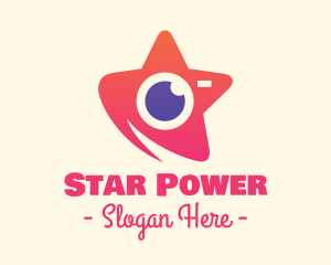 Celebrity - Gradient Star Camera logo design