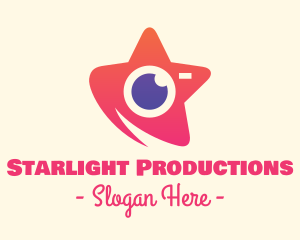 Showbiz - Gradient Star Camera logo design