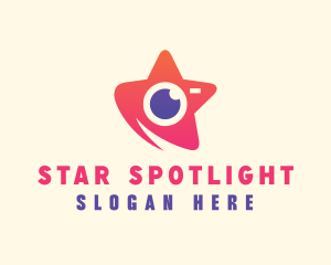 Gradient Star Camera logo design