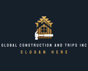 Home Repair - Home Builder Construction Tools logo design