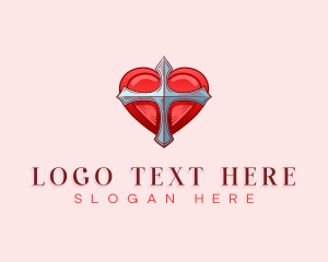 Foundation - Heart Cross Charity logo design