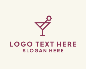 Minimalist - Industrial Cocktail Bar logo design
