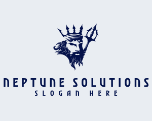 King Neptune Trident logo design