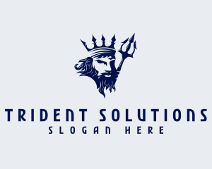 Trident - King Neptune Trident logo design