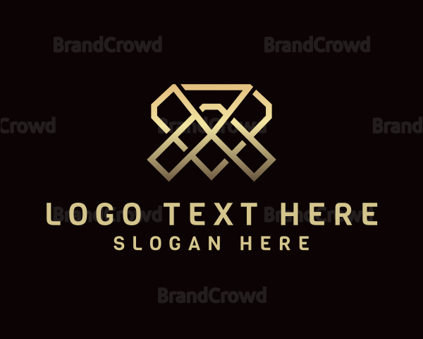 Luxury Diamond Letter VA Logo