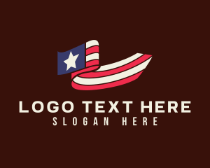 America - United States Nationalistic Banner logo design