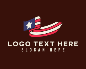 Usa - United States Nationalistic Banner logo design