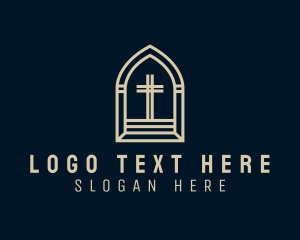 Cathedral - Religious Holy Cross logo design