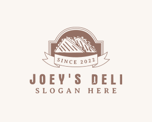 Hipster Sandwich Snack Deli logo design