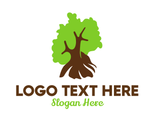 Lumber Mill - German Nature Tree logo design
