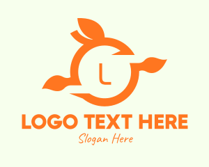 Vitality - Orange Fruit Lettermark logo design