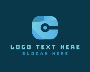 Blue - Tech Letter C logo design