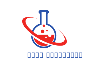 Pharmacy - Planet Laboratory Flask logo design