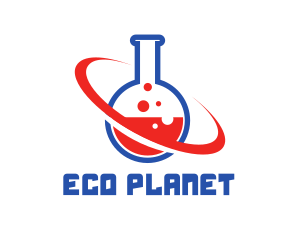 Planet Laboratory Flask logo design