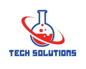 Bio Science - Planet Laboratory Flask logo design
