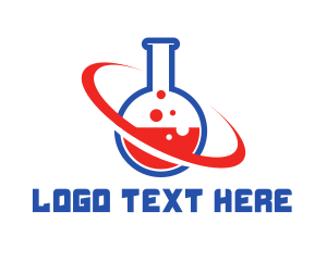 Teacher - Planet Laboratory Flask logo design