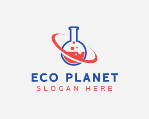 Planet Laboratory Flask logo design