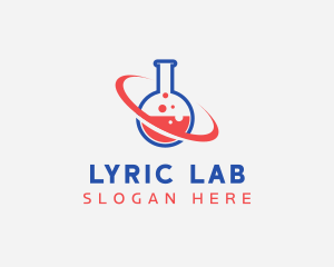 Planet Laboratory Flask logo design