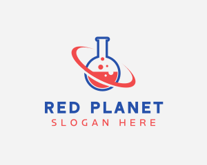 Planet Laboratory Flask logo design