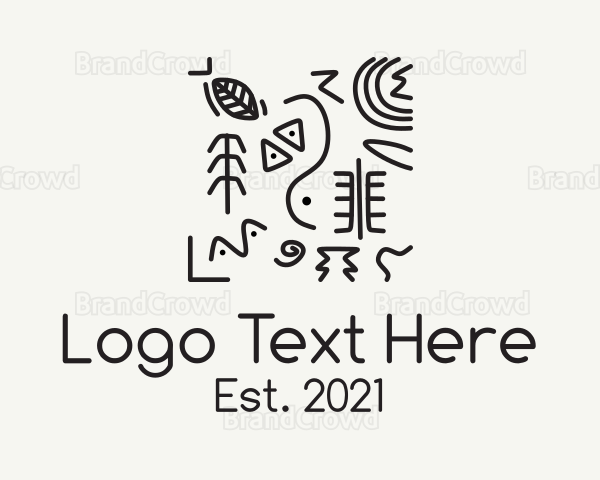 Primitive Drawing Anthropologist Logo