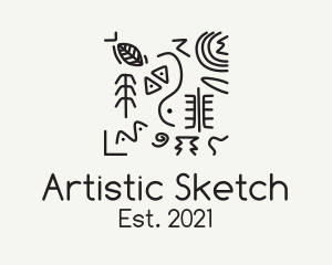 Drawing - Primitive Drawing Anthropologist logo design