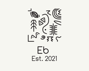 Primitive Drawing Anthropologist logo design