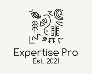 Primitive Drawing Anthropologist logo design