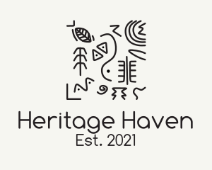 History - Primitive Drawing Anthropologist logo design