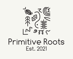 Primitive - Primitive Drawing Anthropologist logo design