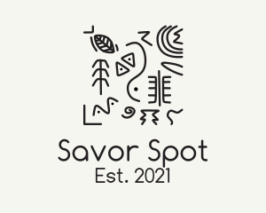 Primitive Drawing Anthropologist logo design