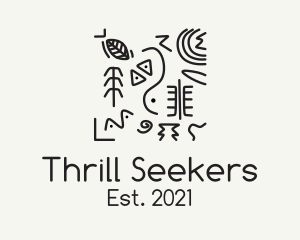 Primitive Drawing Anthropologist logo design