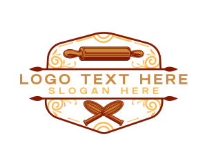 Rolling Pin - Pastry Bakery Rolling Pin logo design