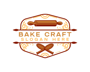 Pastry Bakery Rolling Pin logo design