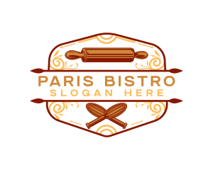 Pastry Bakery Rolling Pin logo design