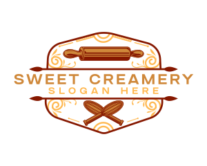 Pastry Bakery Rolling Pin logo design