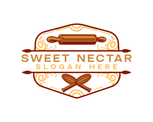 Pastry Bakery Rolling Pin logo design