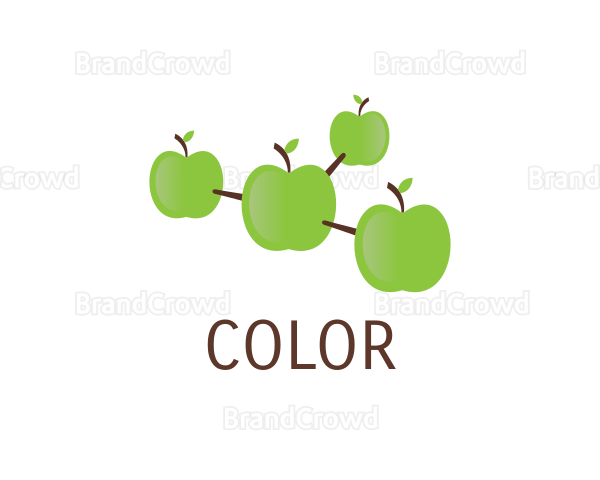Green Apple Molecule Logo