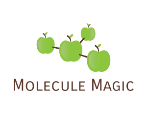 Molecule - Green Apple Molecule logo design