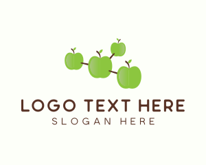 Green - Green Apple Molecule logo design