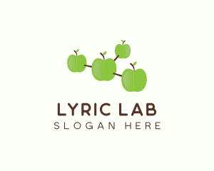 Green Apple Molecule logo design