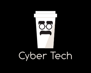 Hacker - Coffee Cup Cartoon logo design