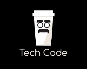 Code - Coffee Cup Cartoon logo design