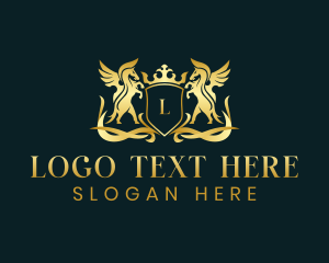Equestrian - Premium Pegasus Insignia logo design